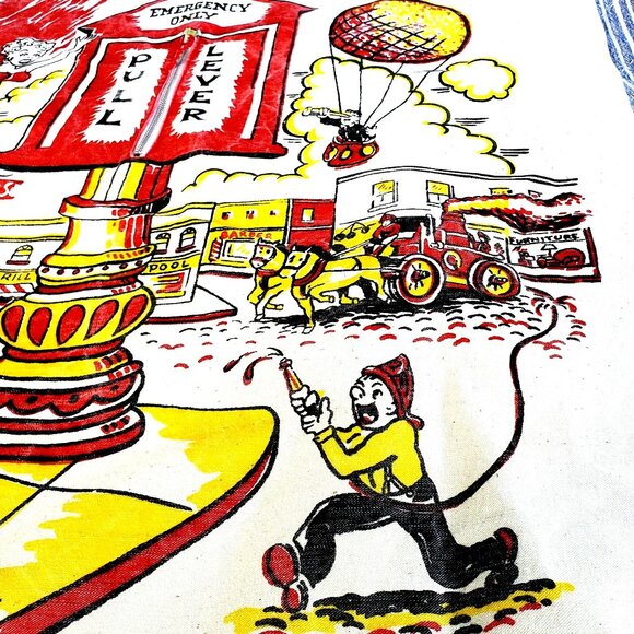 Vintage 1950s Risqué Men's BBQ Apron Pin-Up Zipper Pinup Gag Gift Dizzy Blonde - Picture 3 of 12